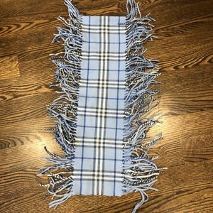 Burberry Baby Blue Nova Check Cashmere Scarf